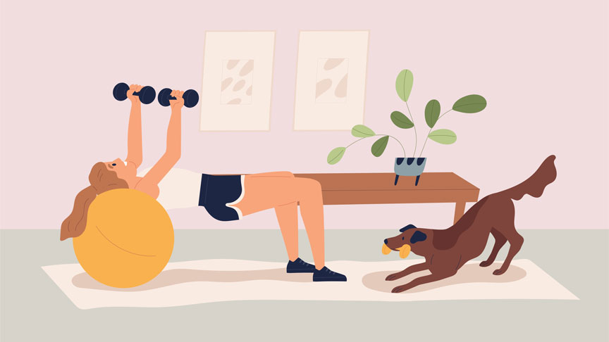 Image for 10 exercises you can do in your living room