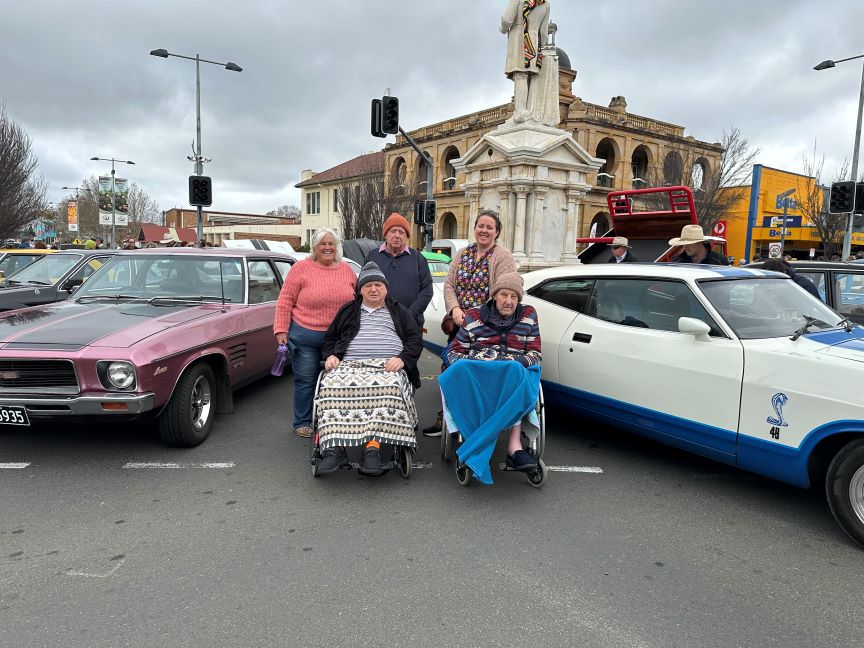 enjoying the car show at jumpers and jazz