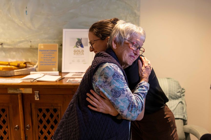 Stroke survivor Carmen Golder with Dr Kate Raine