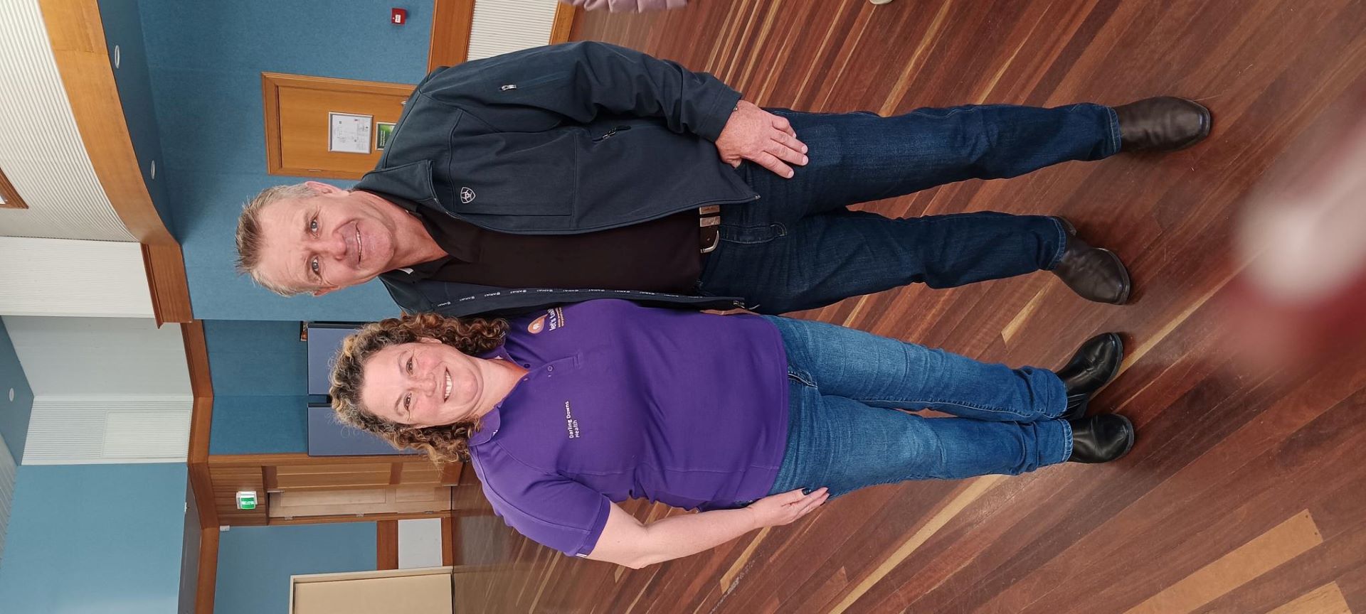Megan Theobald with Shane Webcke &ndash; supplied by M Theobald