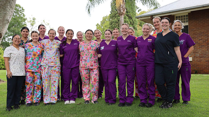 The 2026 cohort of graduate midwives at the Baillie Henderson campus