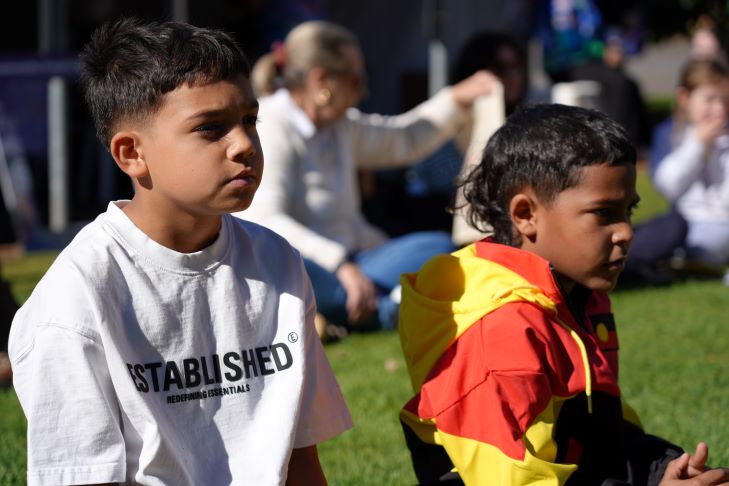Watching on with wonder as the Ngarrumban Aboriginal Dance Troupe brought culture and storytelling to life.