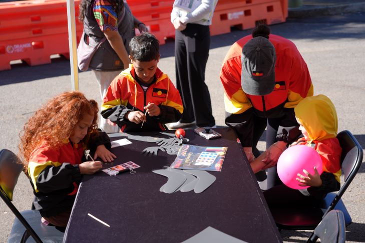 Families embraced the opportunity to get creative, decorating boomerangs while celebrating culture, connection and community.